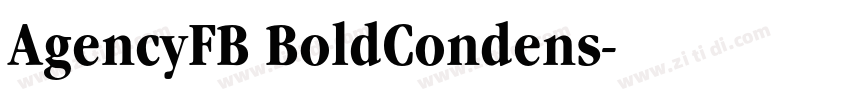 AgencyFB BoldCondens字体转换